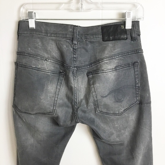 $358 R13 SKATE Slim Skinny Jeans Shredded Size 26 Womens Distressed Pants - Picture 6 of 8